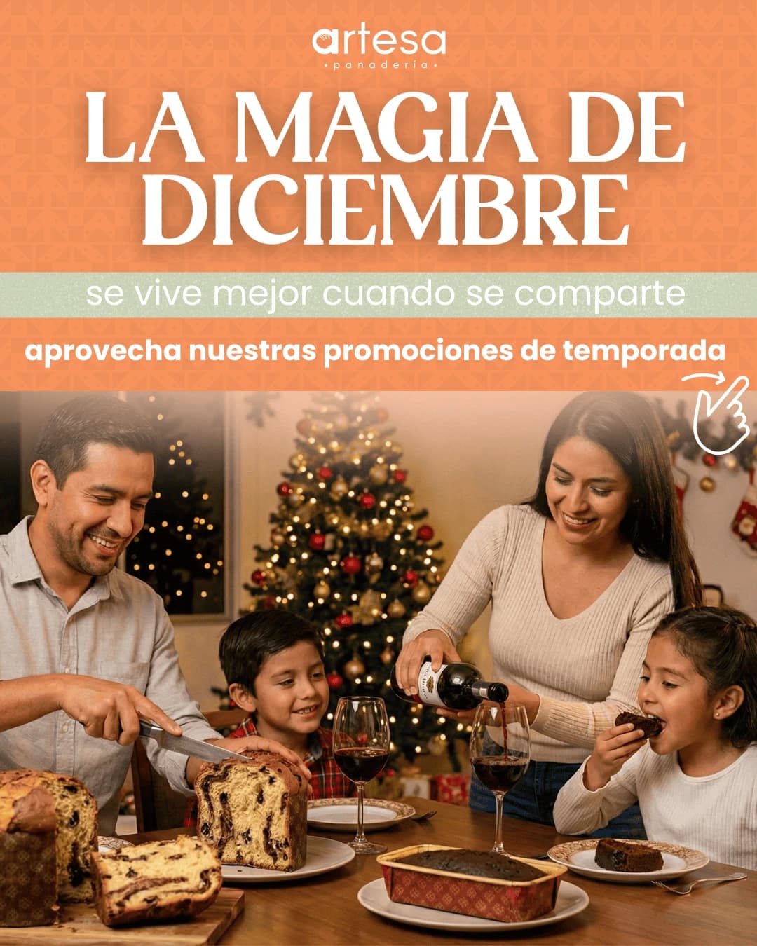 Artesa Panadería December campaign creative