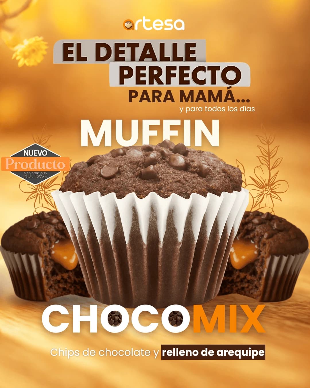 Artesa Panadería ChocoMix muffin product creative