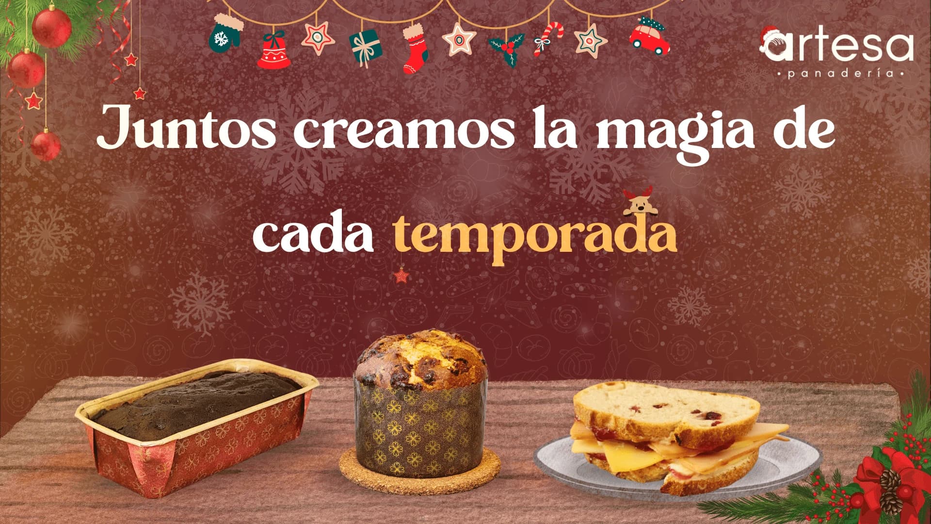 Artesa Panadería December campaign wallpaper