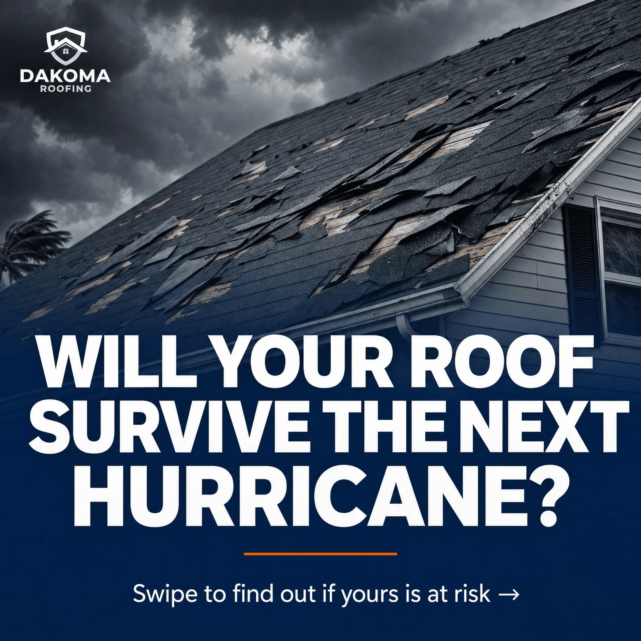 Dakoma Roofing rebranding asset, slide 1 of 5
