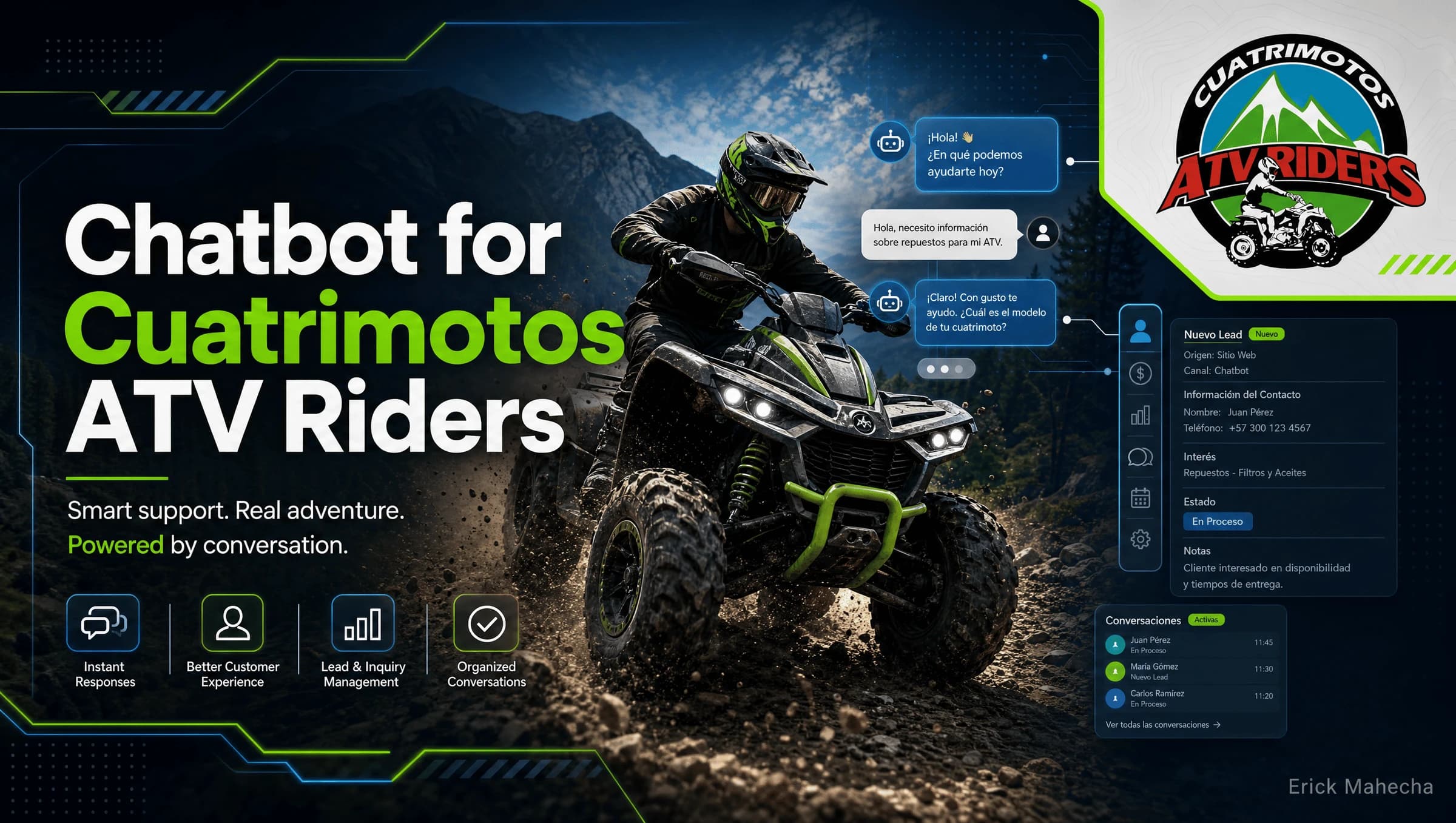 ATV Riders: WhatsApp Lead Automation with Kommo CRM